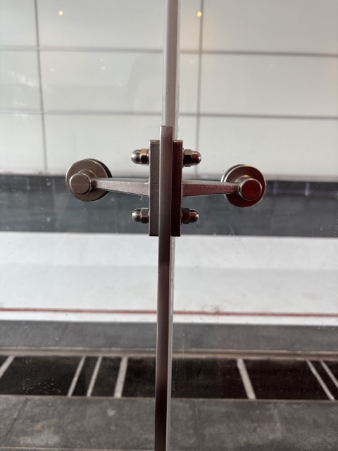 Restored stainless steel glass fittings