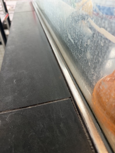 Stainless steel handrail surface after restoration